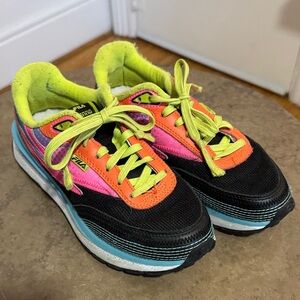 Fila womens Black and Neon Sneakers